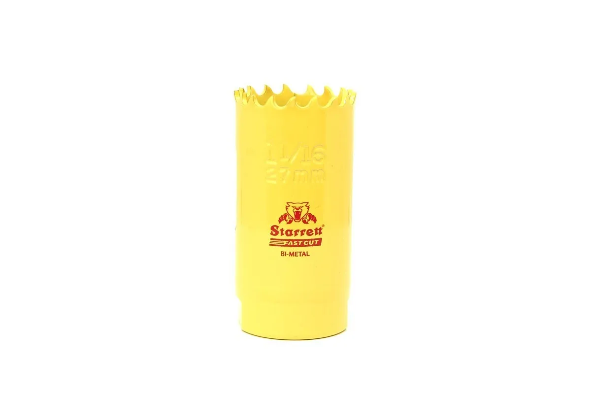 Fast Cut Hole Saw, 27 mm Dia., Yellow