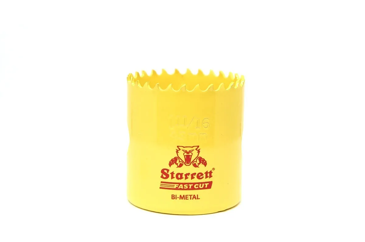 Fast Cut Hole Saw, 43 mm Dia., Yellow