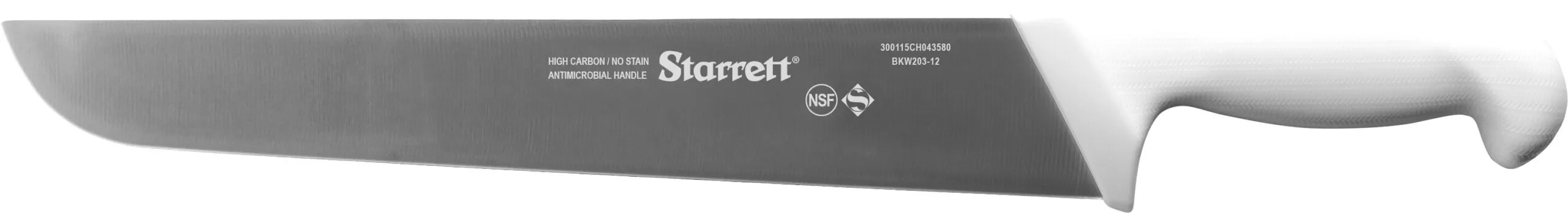 Butchers Knife, Wide Straight, 300 mm Size, White