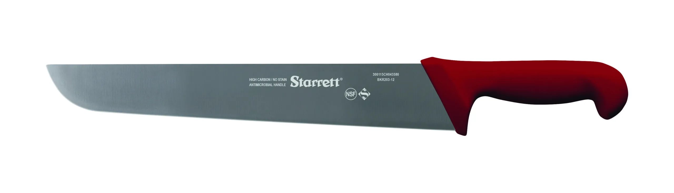 Butchers Knife, Wide Straight, 300 mm Size, Red
