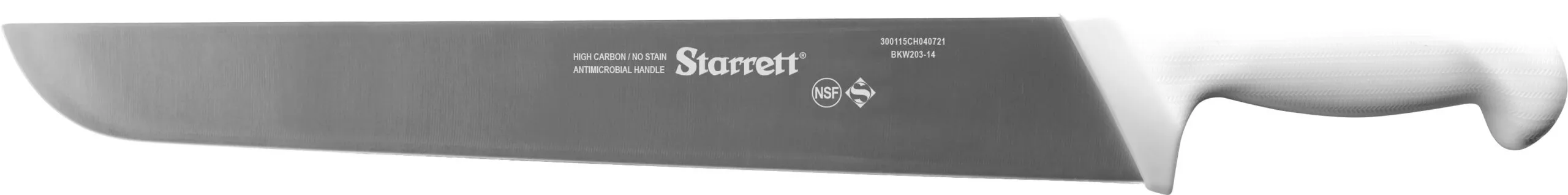 Butchers Knife, Wide Straight, 350 mm Size, White