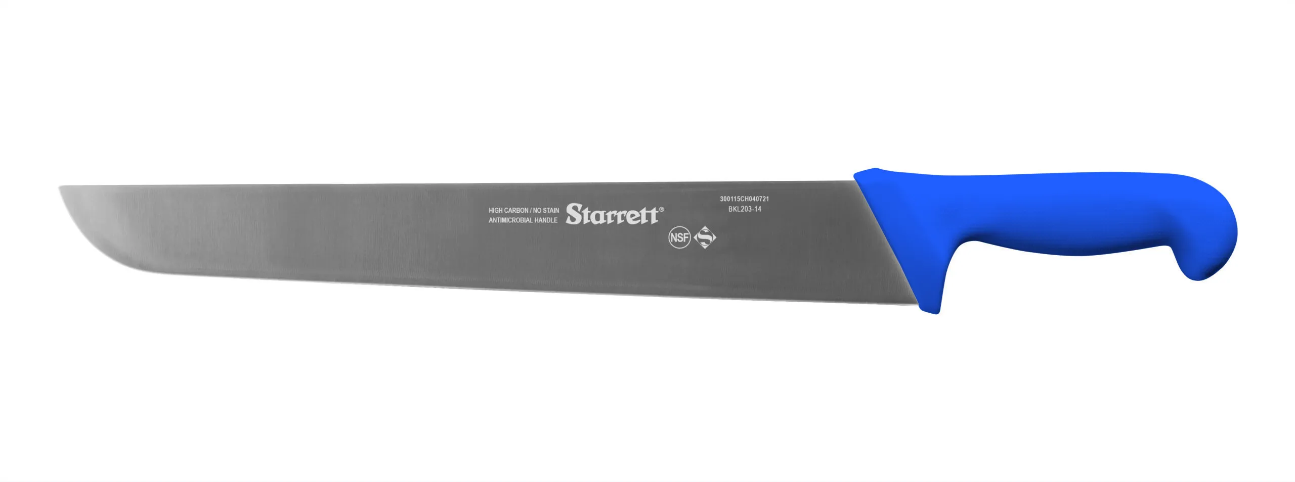 Butchers Knife, Wide Straight, 350 mm Size, Blue