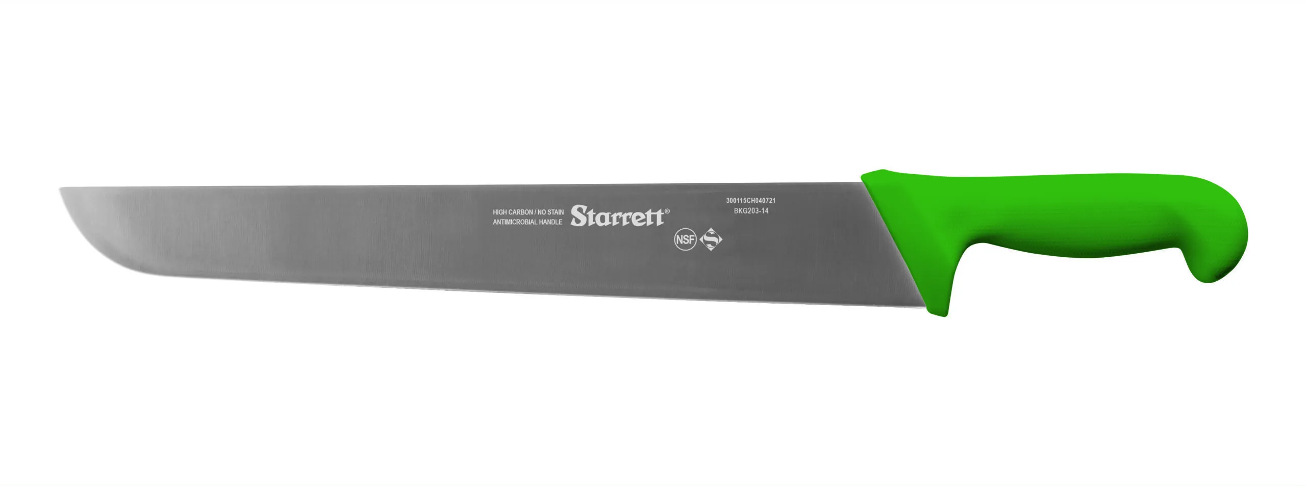 Butchers Knife, Wide Straight, 350 mm Size, Green