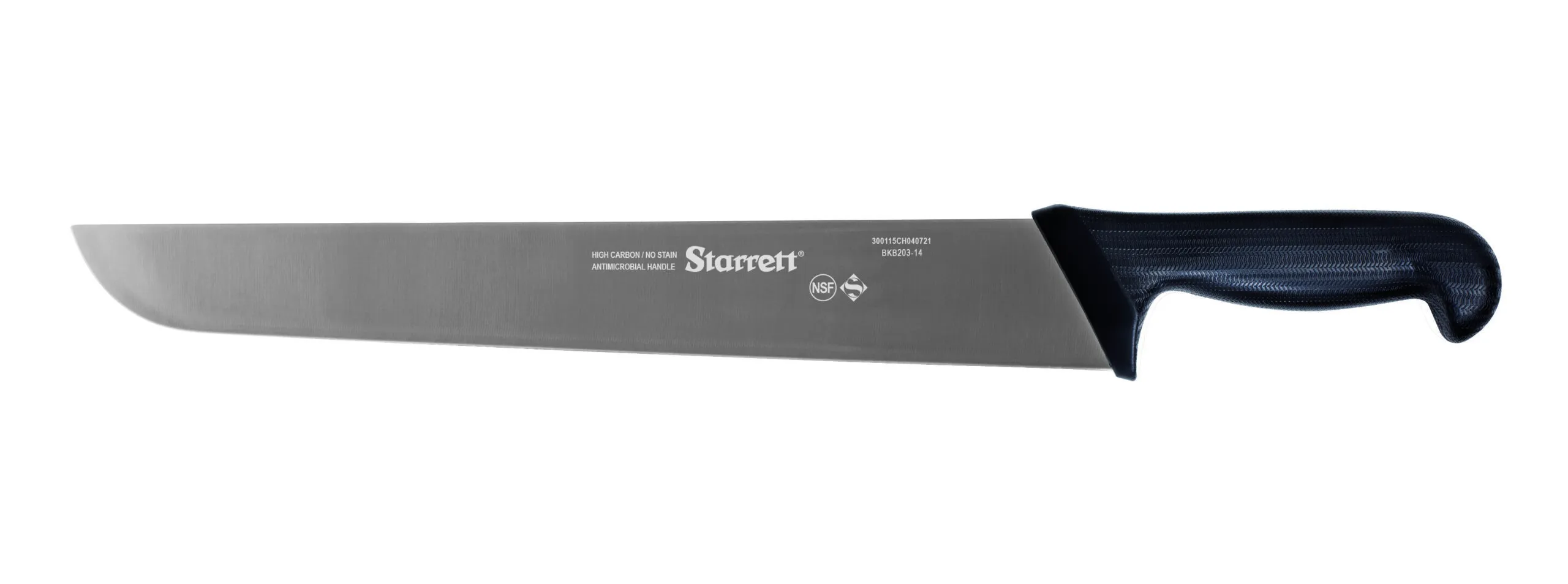Butchers Knife, Wide Straight, 350 mm Size, Black
