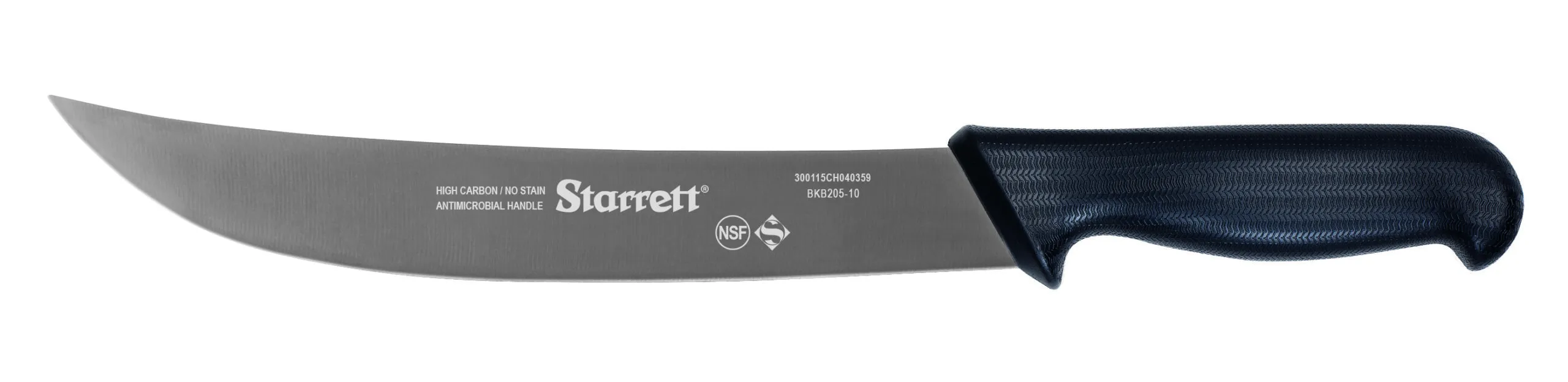 Steak Knife, Wide Curved, 250 mm Size, Black Handle