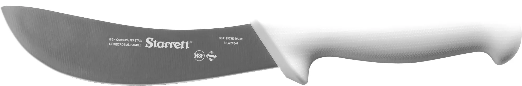 Skinning Knife, Narrow Curved, 150 mm Size, White Handle