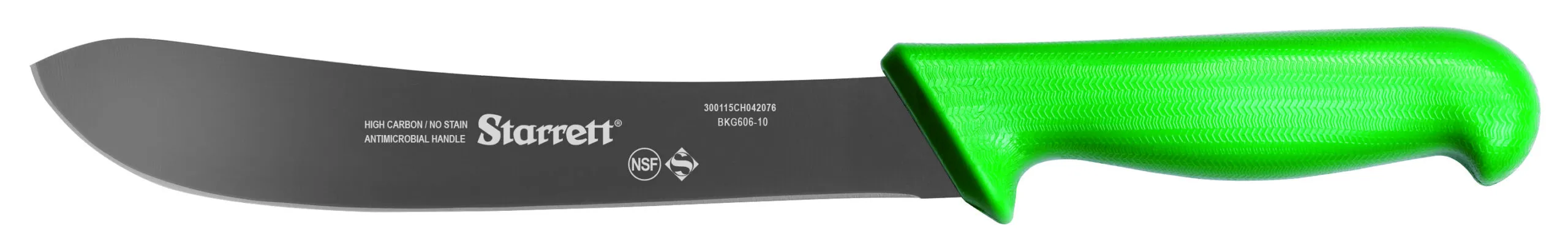 Steak Knife, Narrow Curved, 250 mm Size, Green Handle