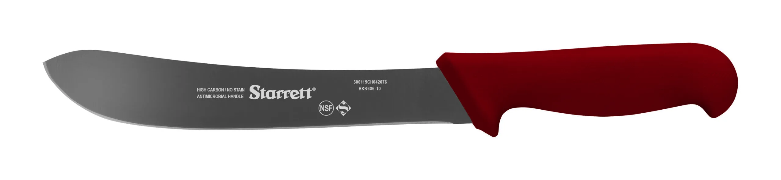 Steak Knife, Narrow Curved, 250 mm Size, Red Handle