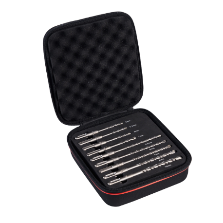 Drill Bit Set, Slotted Drive Shaft Plus, 2 Point, 9 Piece