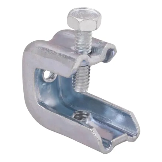 Beam Clamp, Electroplated Finish, Steel, 75 lb Load Capacity