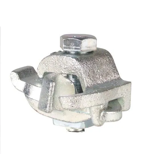 Beam Clamp, Hot Dipped Galvanized Finish, Edge Type, Malleable Iron