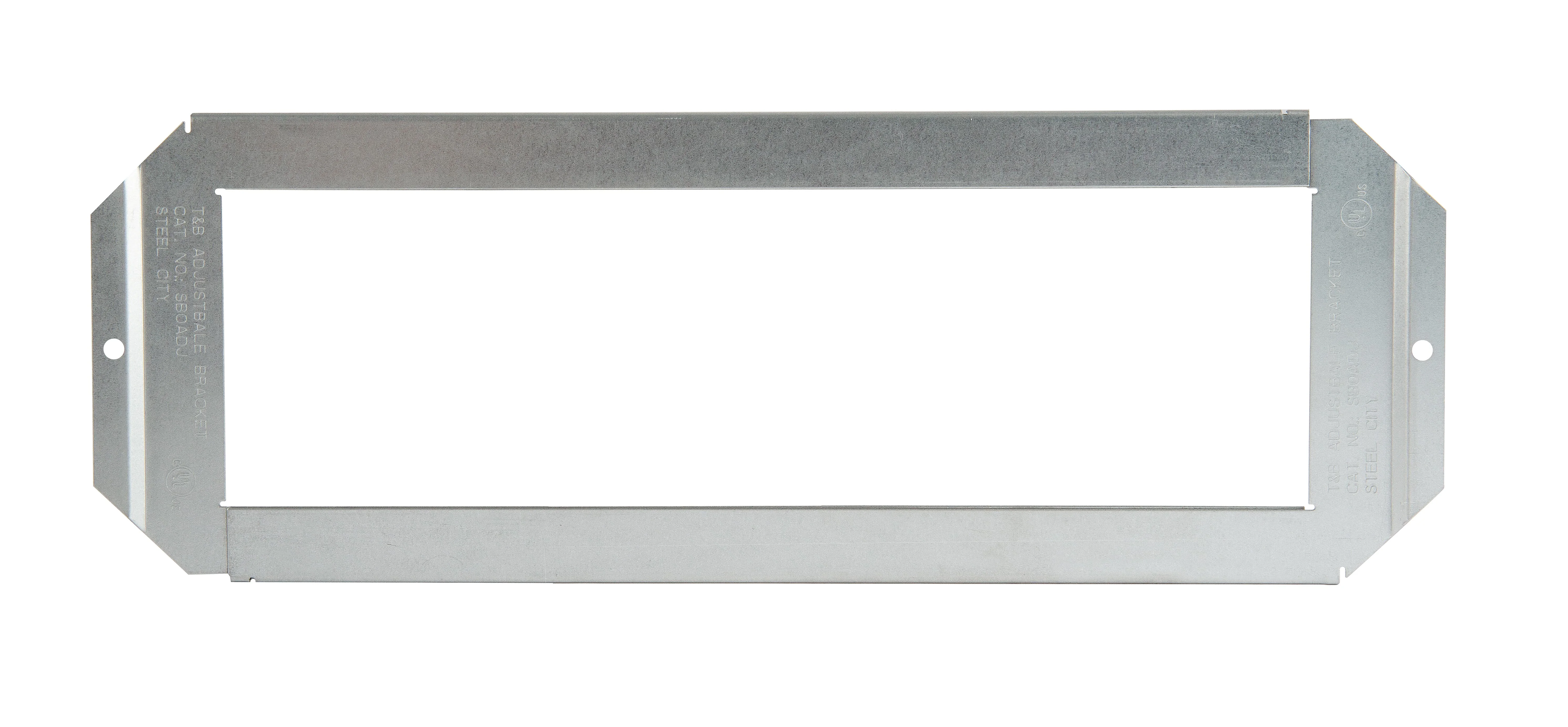 Adjustable Box Bracket, Length 12 To 25 Inch Stud To Stud, Galvanized Steel