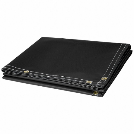 STEINER 336-6X10 Welding Curta Inch, Vinyl-Laminated Polyester, 6 ft Height, 10 ft Width, Black | CU4RDJ 797PF8