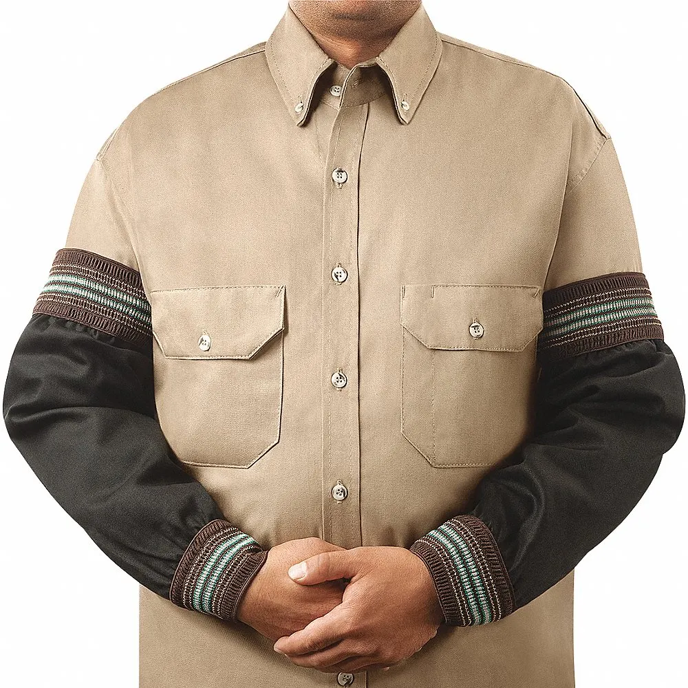 Sleeves, 18 Inch Size, Wide Elastic Both Ends, Cotton, Black, 1PR