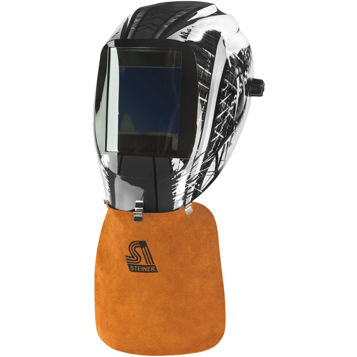 Helmet Bib, Clip Fastener, 8.5 Inch X 8.5 Inch Size, Brown