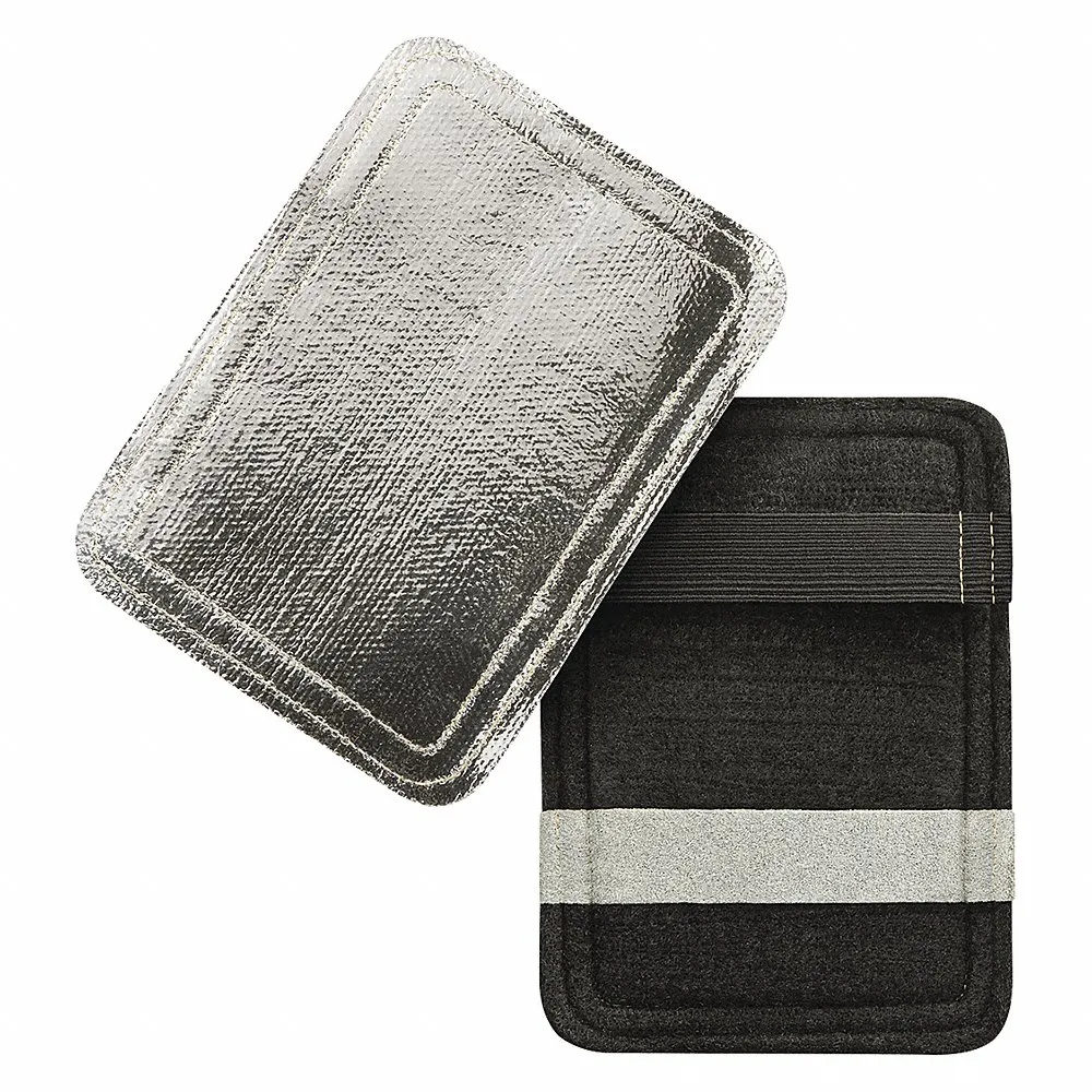 Glove Back-Aluminized Hand Pad, Fiberglass, Carbonized Fiber, 7 1/2 Inch Length