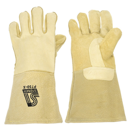 STEINER P750-L Welding Gloves, Straight Thumb, Pigsk Inch, L Glove Size, 1 PR | CU4QWN 3TCD1