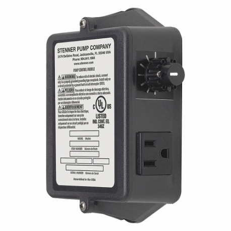 Pump Control Module, 10 Sec Max. Pulse Duration, 120V AC, Wall, 60 Hz Freq