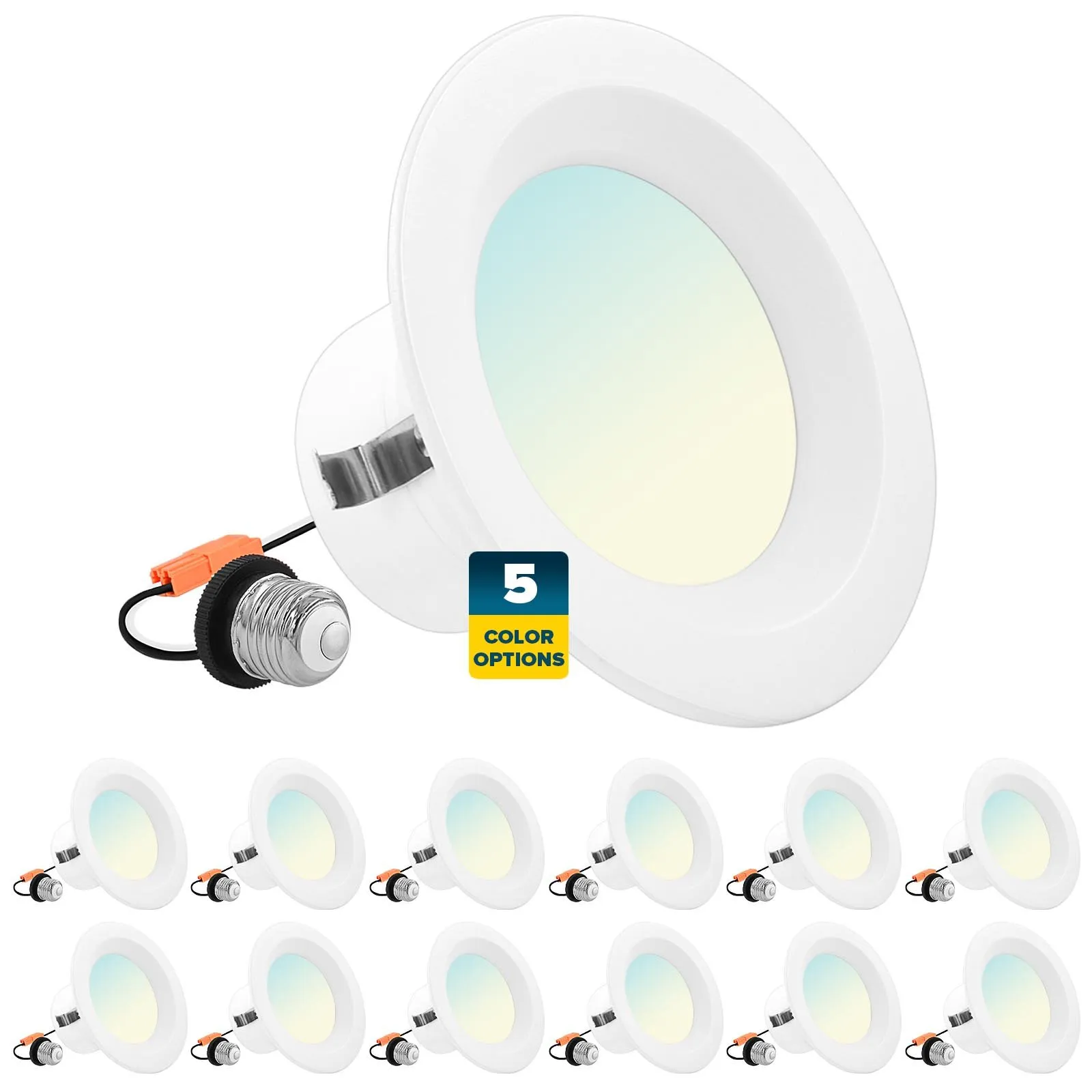 4 Inch LED Recessed Can Lights 5 CCT Selectable Dimmable