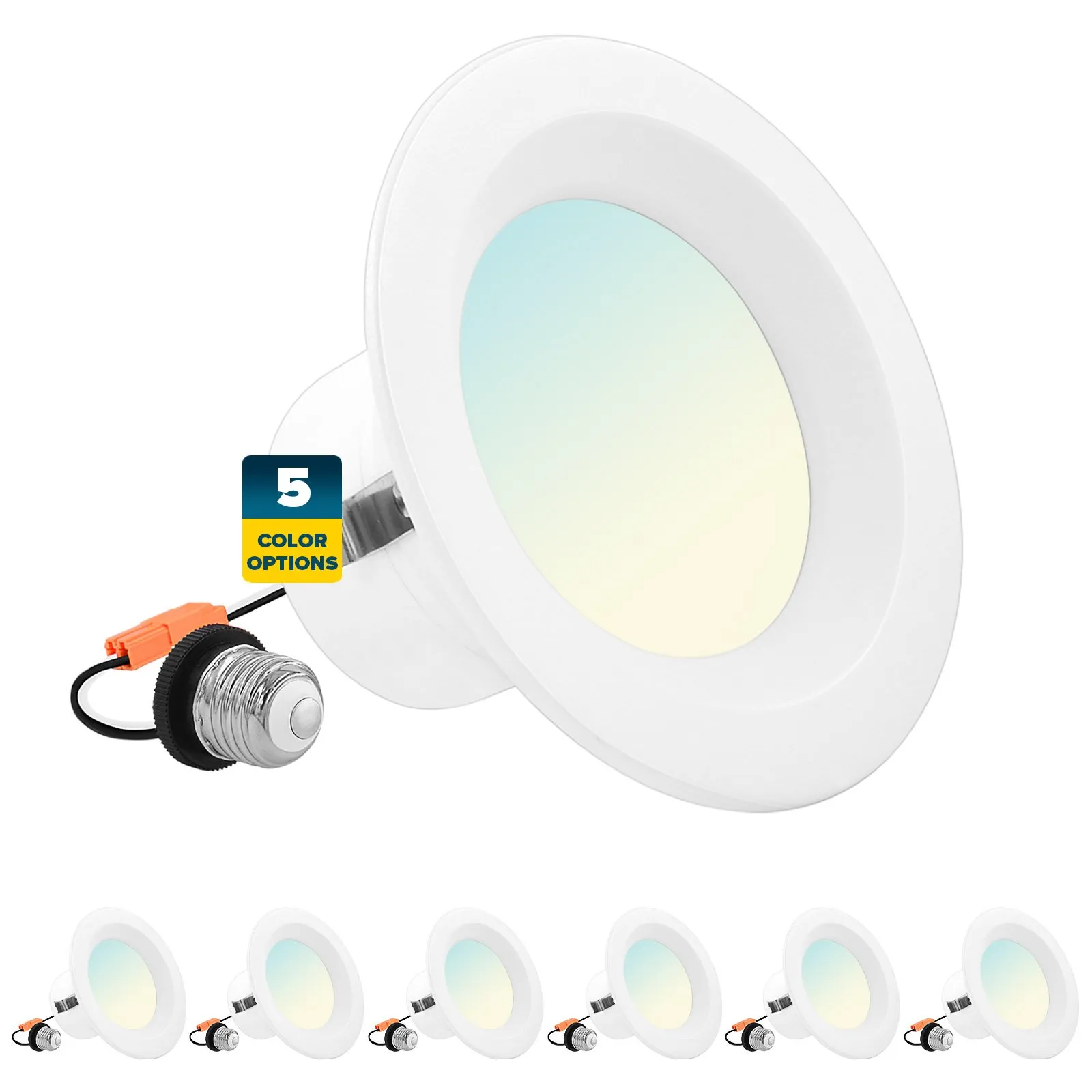 4 Inch LED Recessed Can Lights 5 CCT Selectable Dimmable
