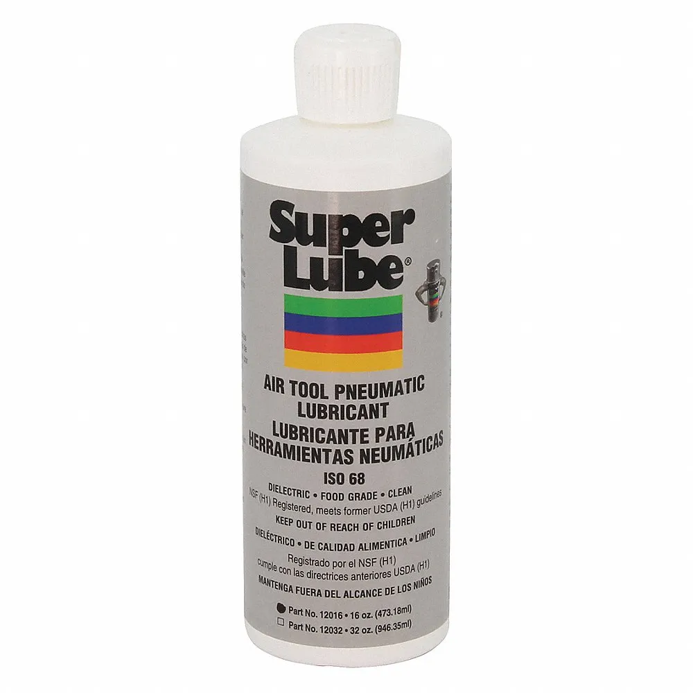 Air Tool Lubricant, Synthetic, -40F, 650F Max. Op Temp, 16 oz Container Size, Bottle