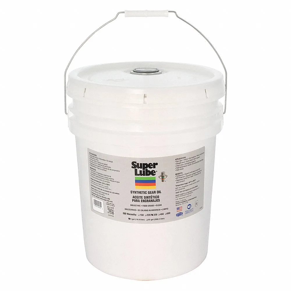 Synthetic Gear Oil, ISO 320, 5 Gallon, Pail
