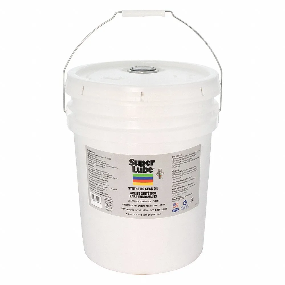 Synthetic Gear Oil, ISO 460, 5 Gallon, Pail
