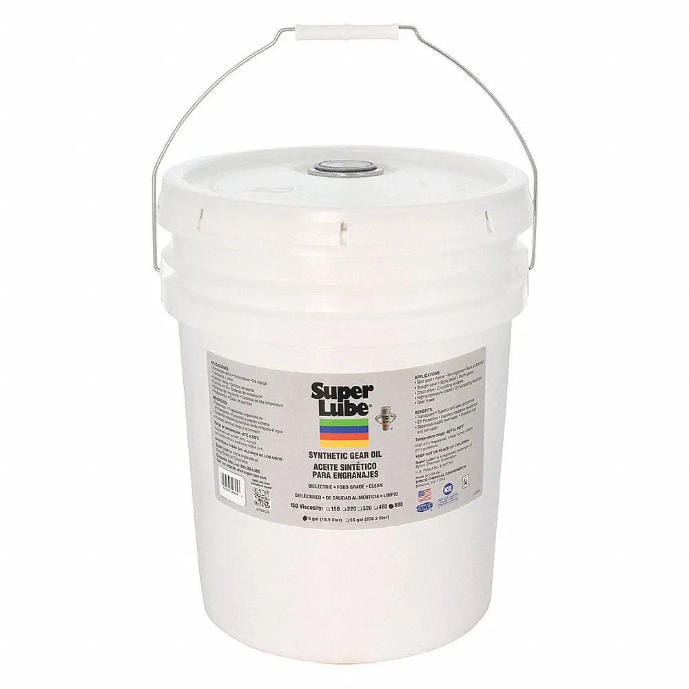 Synthetic Gear Oil, ISO 680, 5 Gallon, Pail