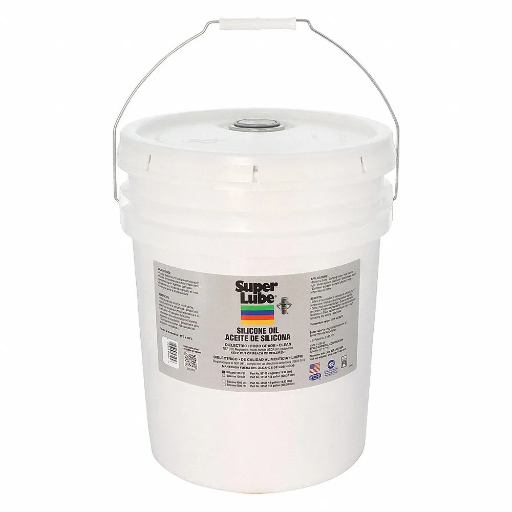 Hydraulic Oil, Silicone Oil, 5 gal, Pail, H1 Food Grade, ISO Grade 100, Clear
