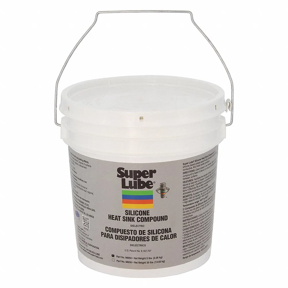 Silicone Heat Sink Compound, 5 lb Size, White, Paste