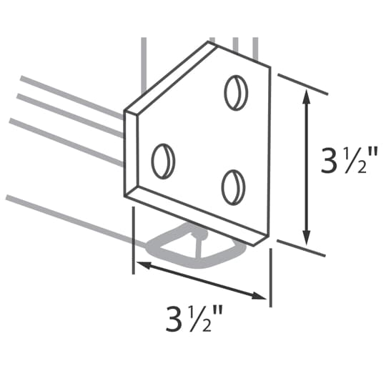 SUPER-STRUT AB255 Channel Flat Plate, 3 Hole, Gold | CF4YCJ