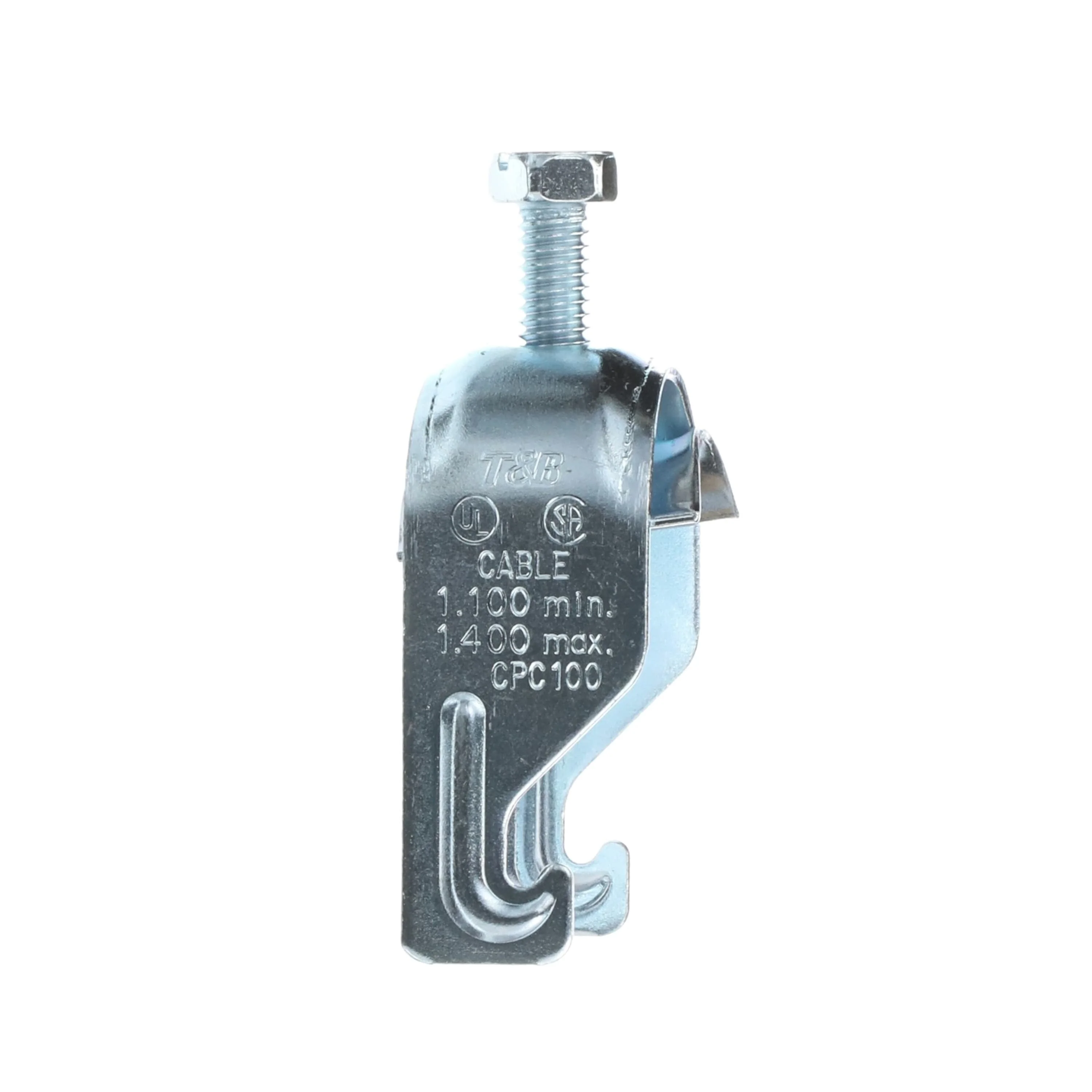 Cobra Conduit And Cable Clamp, Electro Galvanized/Silver Galv Finish, 1-Piece Type, Steel