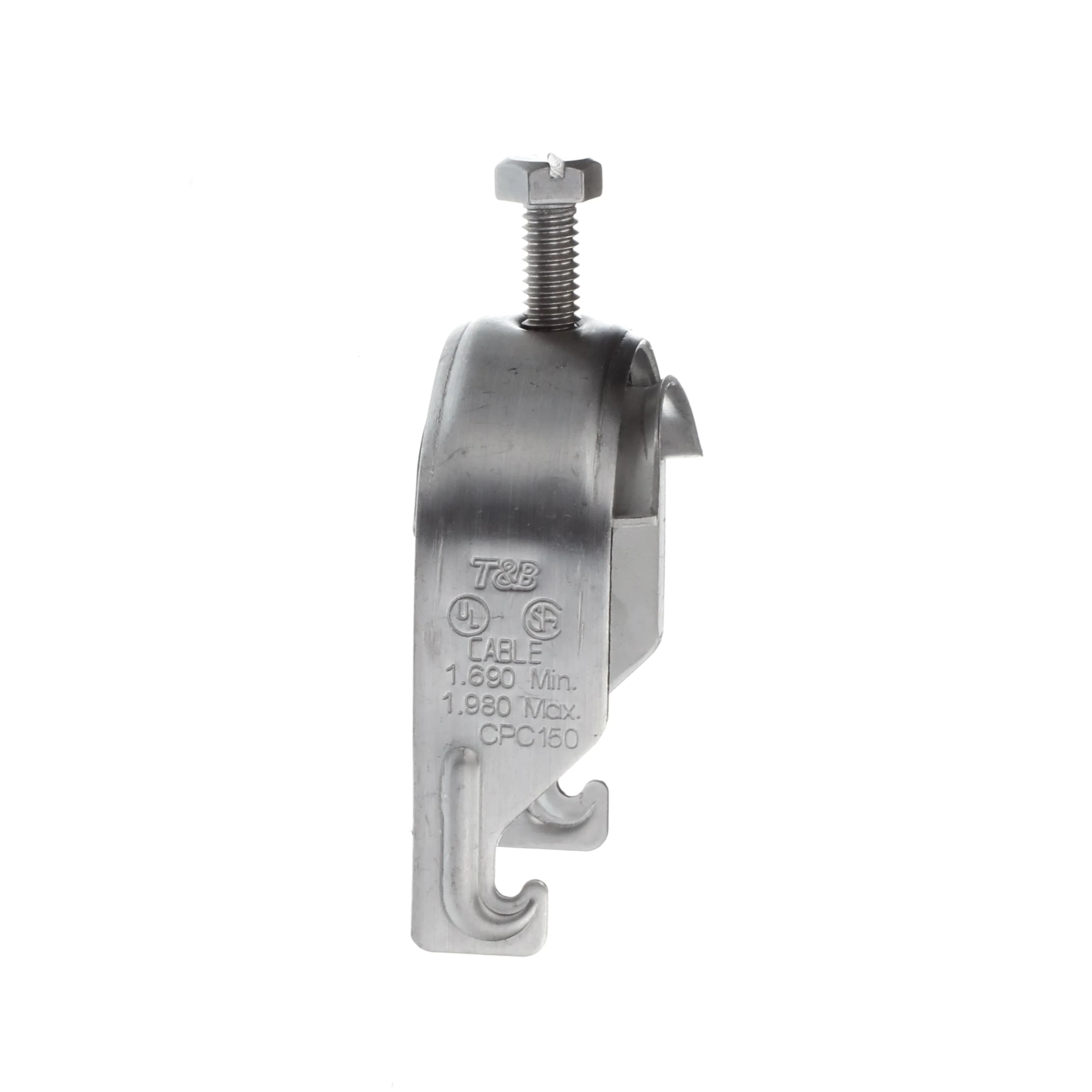 Cobra Conduit And Cable Clamp, Goldgalv Finish, 1-Piece 1-Hole Type, Steel