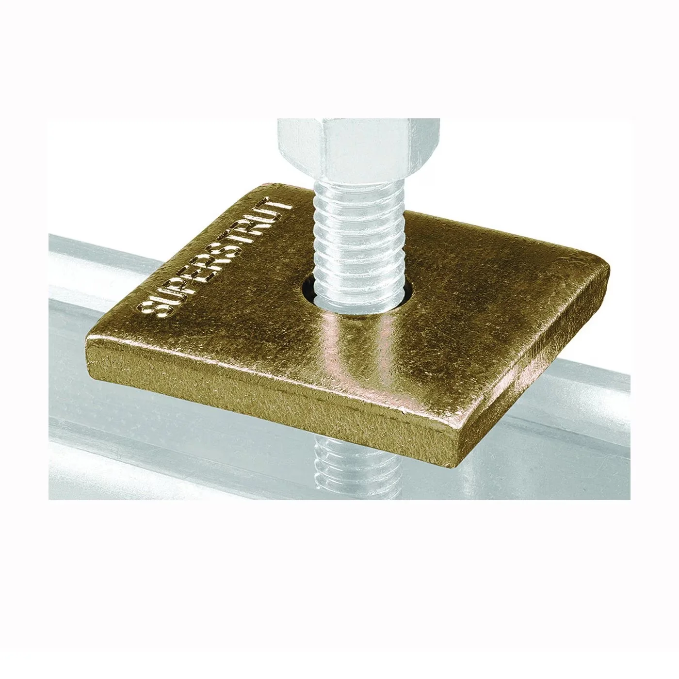 Washer Sq Gold/Galv Stl 1/2In