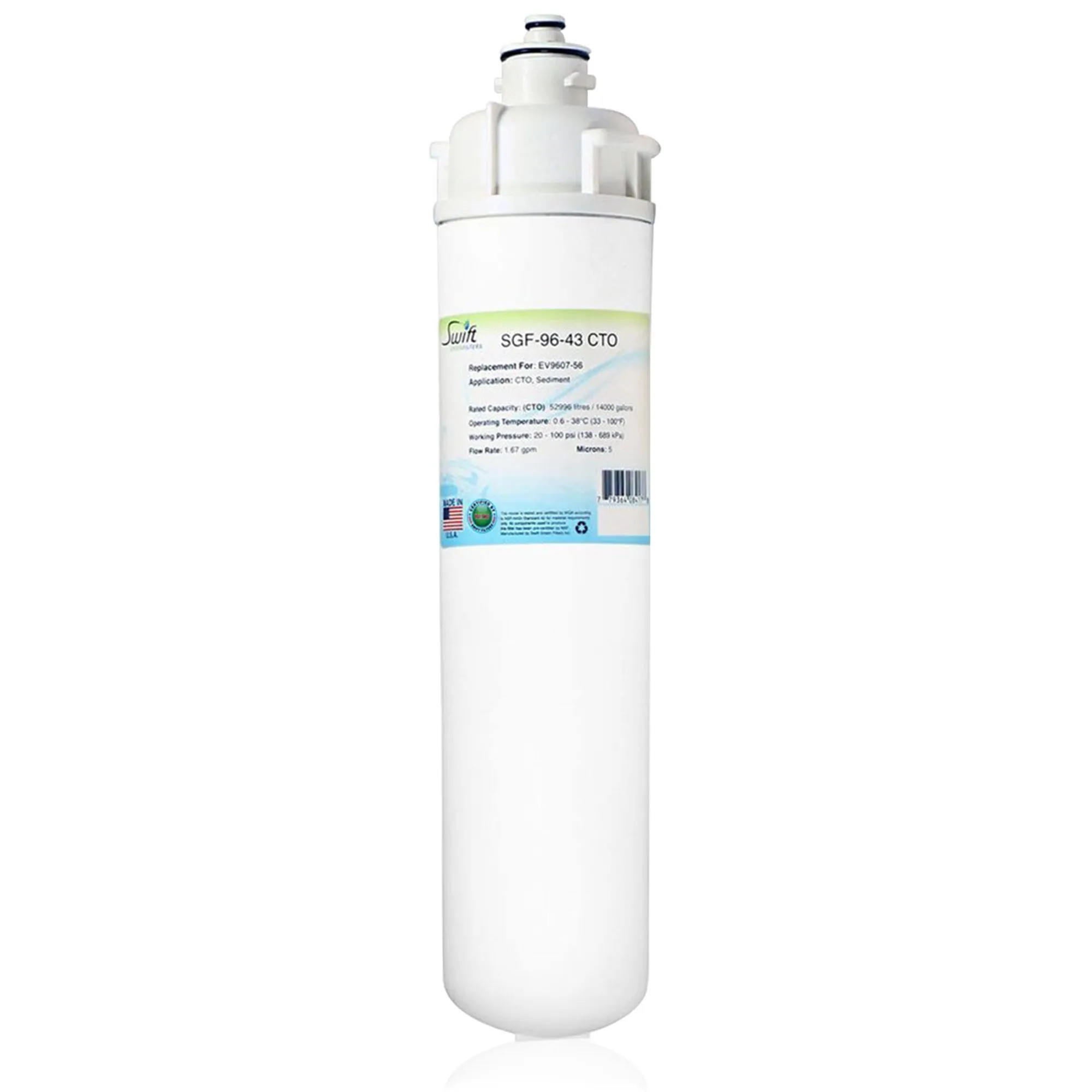SGF-96-43 CTO Replacement water filter for Everpure EV9607-56