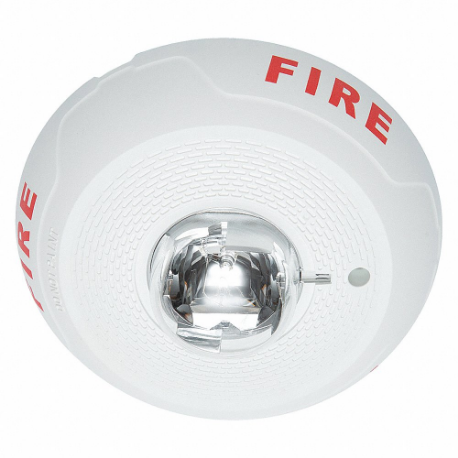 Strobe, Marked Fire, White, Ceiling, 2 1/2 Inch Size Dp In, 6 27/32 Inch Length In