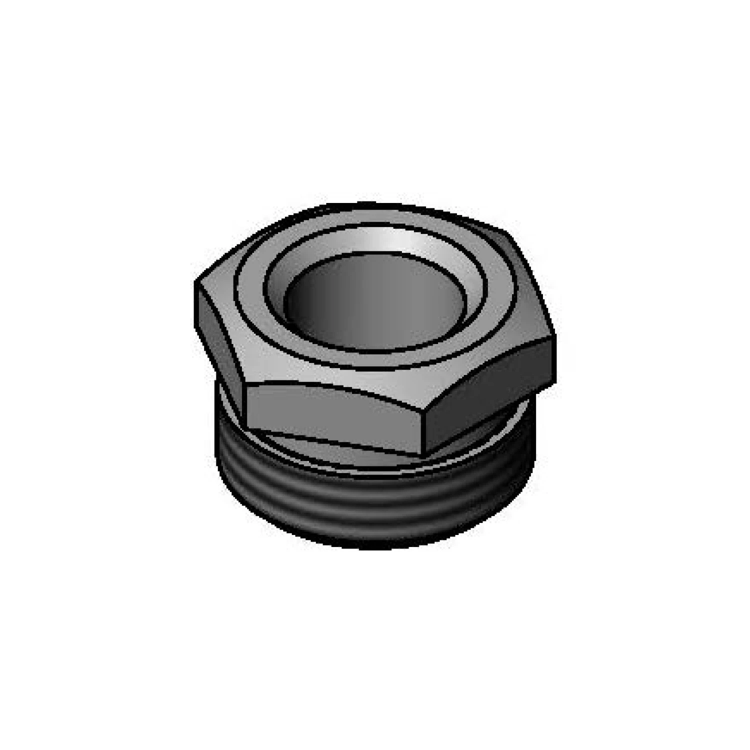 T&S 000714-25 Hex Nut, 1/2-27 Inch Male Thread | AP6QEB