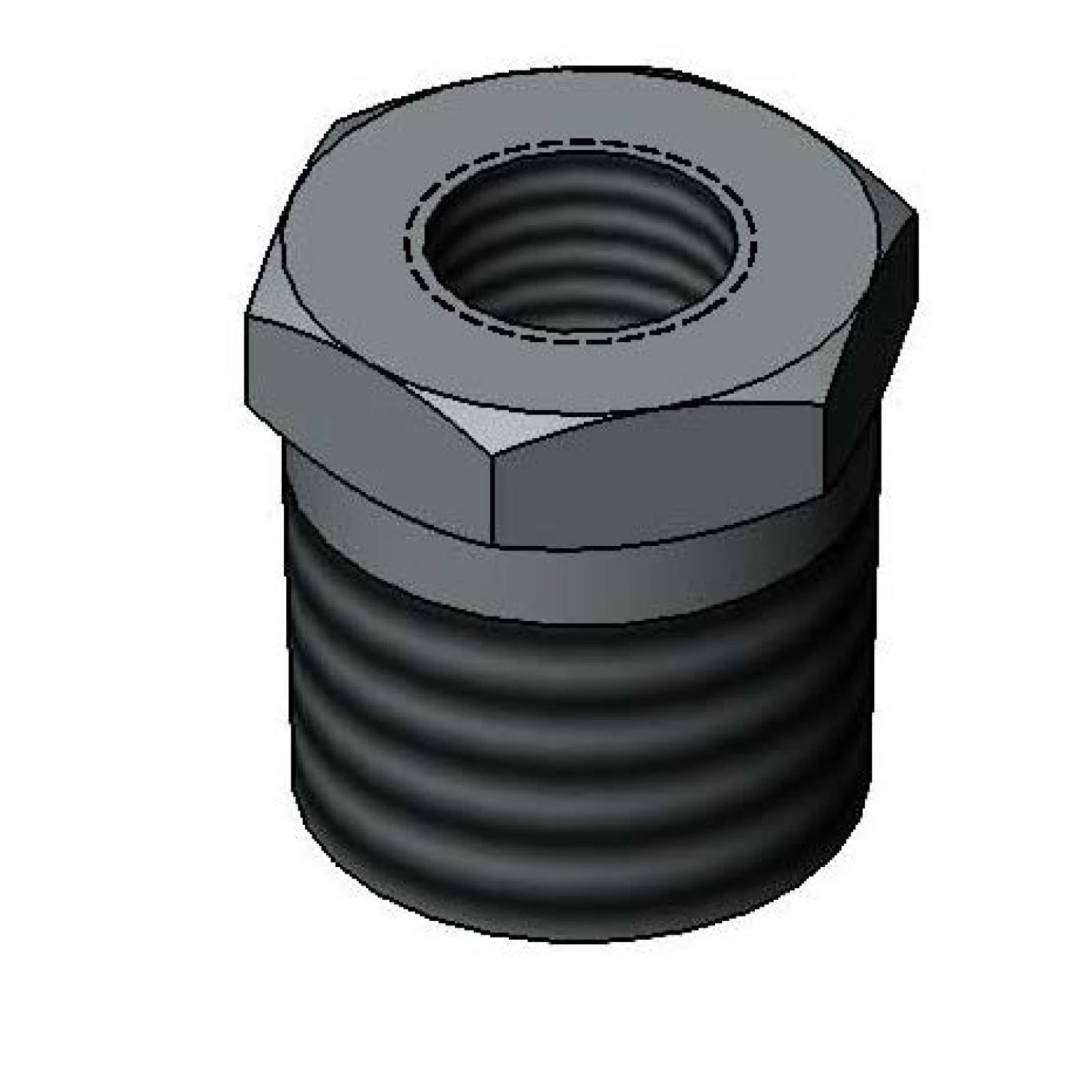 T&S 001714-40 Hex Bushing, 3/8 Npt-M x 1/8 NPT Female | AP6UZC