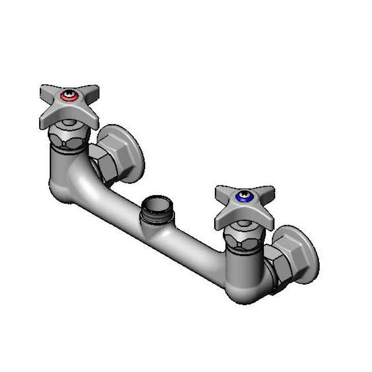 T&S 017925-40 Mixing Faucet, 8 Inch, Wall Mount, Cerama, With Check Valves | AP8KND