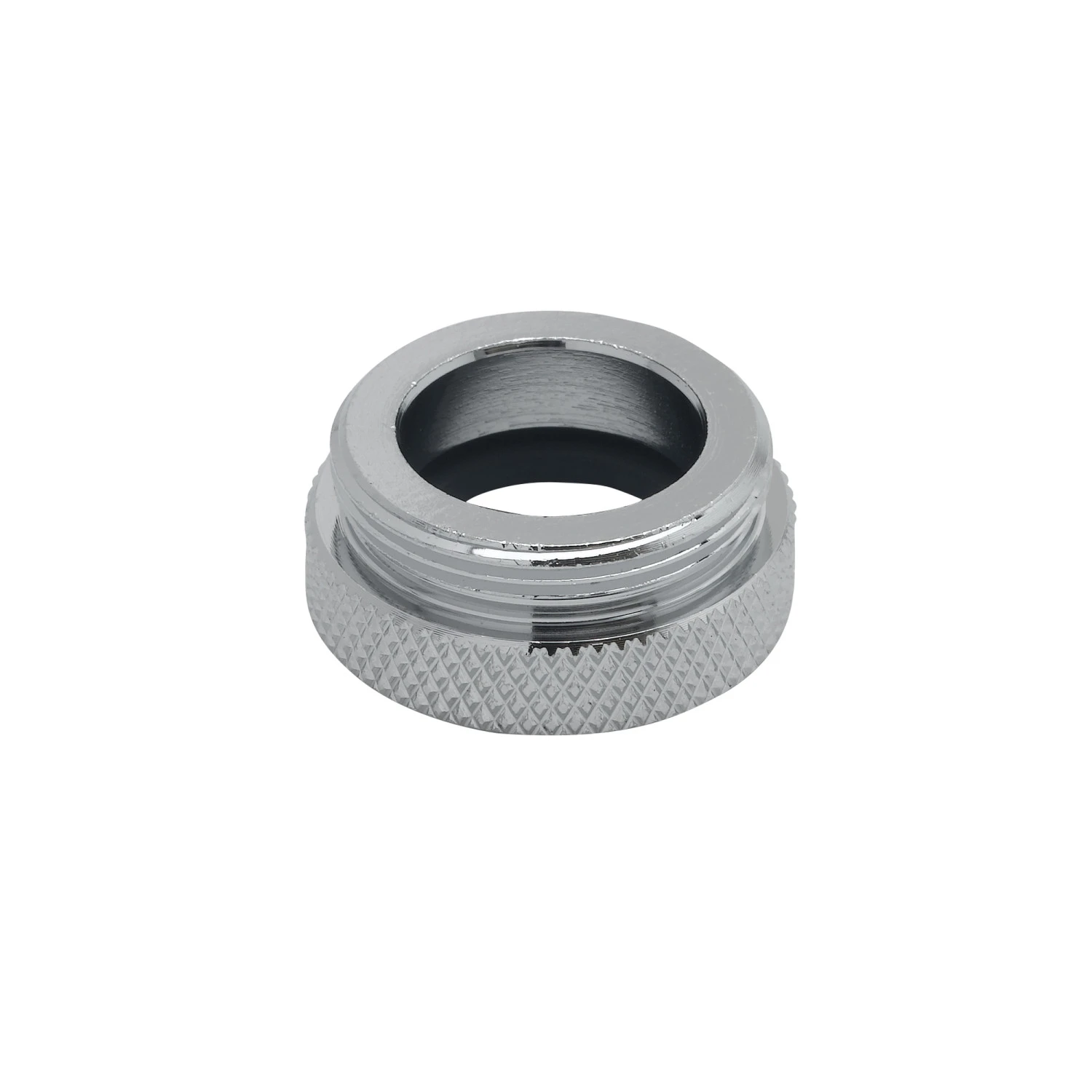T&S 018369-45 Adapter, 3/4-27UN Female x 55/64-27UN Male, Chrome-Plated Brass, Washer Included | AP8KZE