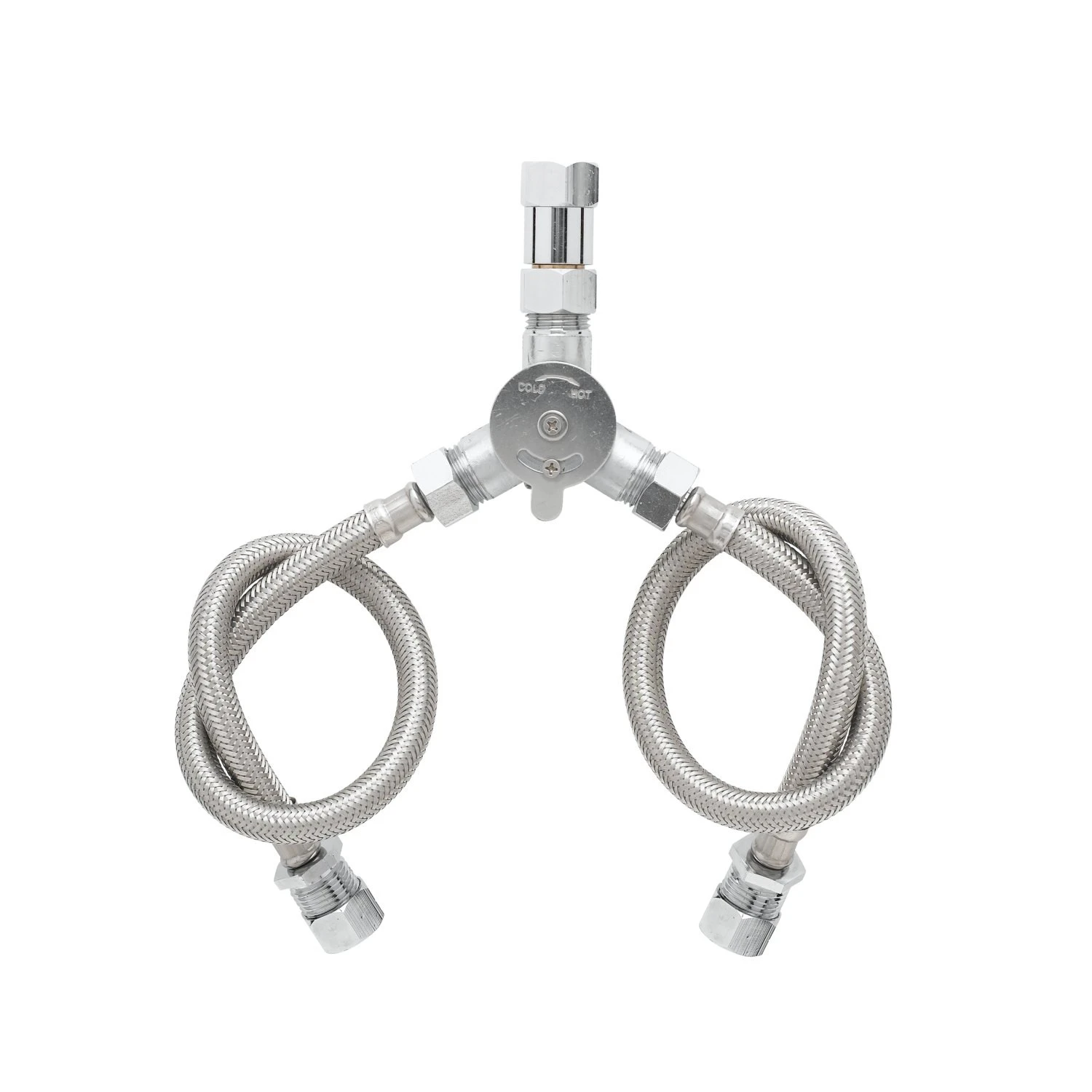 T&S 019321-40 Temperature Control Mixing Valve, 18 Inch Hose, With 1/2 Inch Male Inlets | AP8LMC