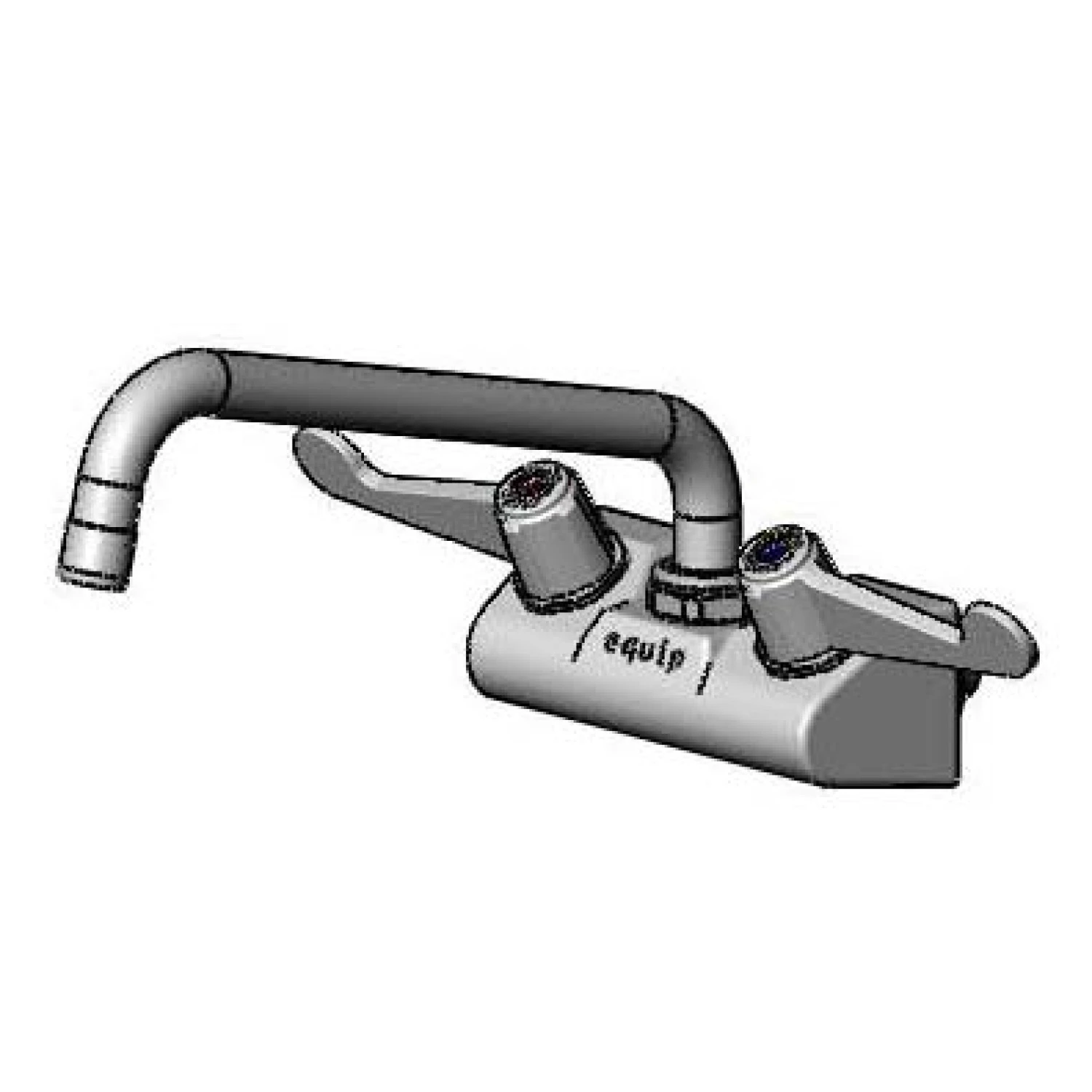 T&S 5F-4WWX10 Faucet, 4 Inch, Wall Mt., With 10 Inch Swing Nozzle, 4 Inch Wrist Handles | AU2NAP