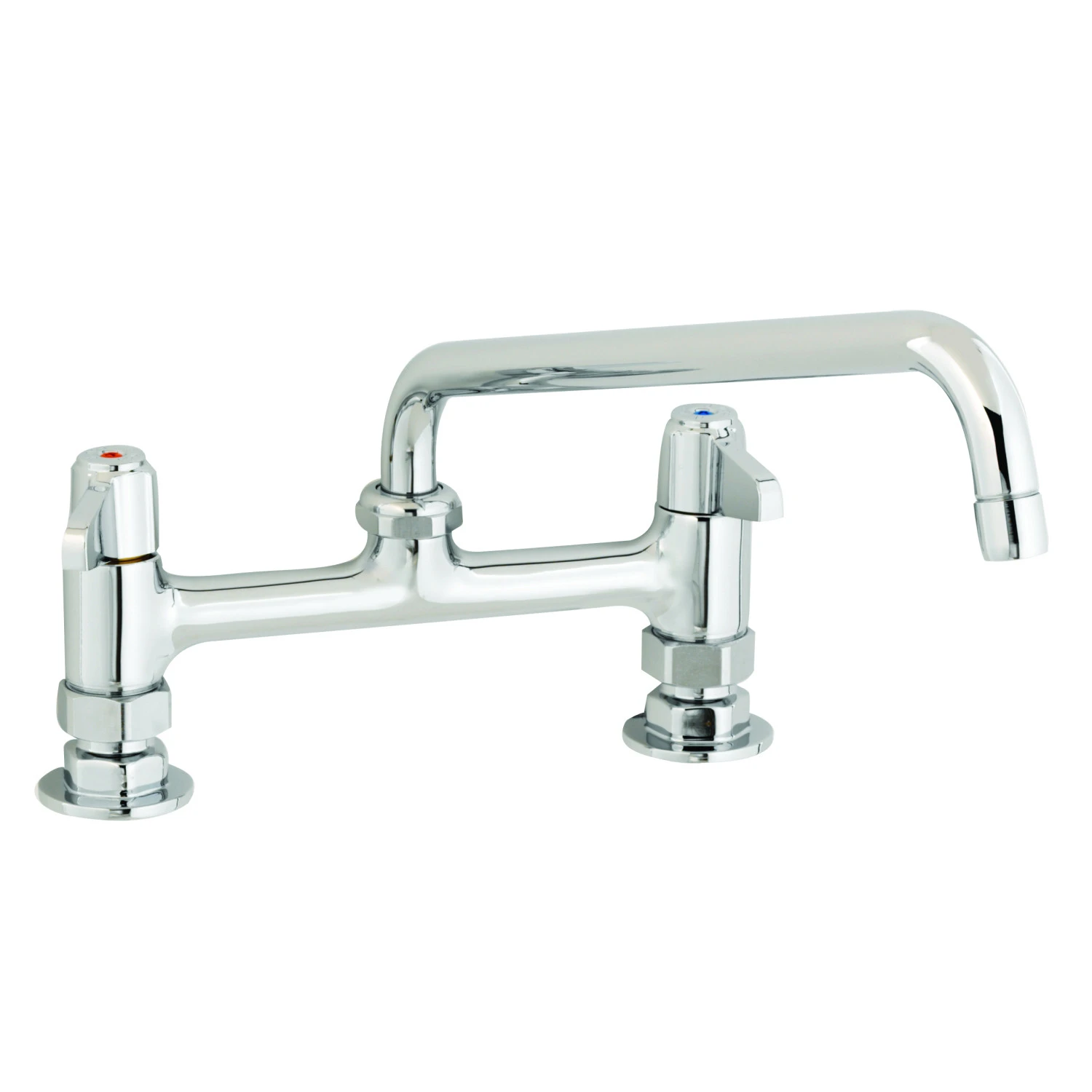 T&S 5F-8DLX12 Faucet, 8 Inch Centers, Deck Mt., 12 Inch Swing Nozzle | AU2NBW