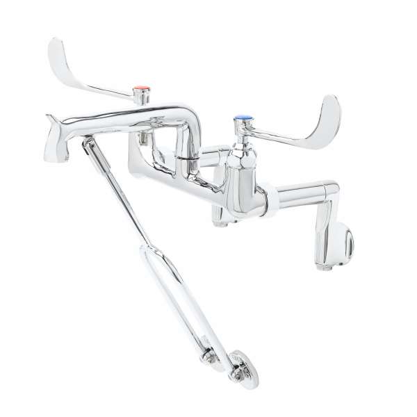 T&S B-0650-03 Service Sink Faucet, Adjustable Flanges, 1/2 Inch NPT Female Inlets | AV3PBN