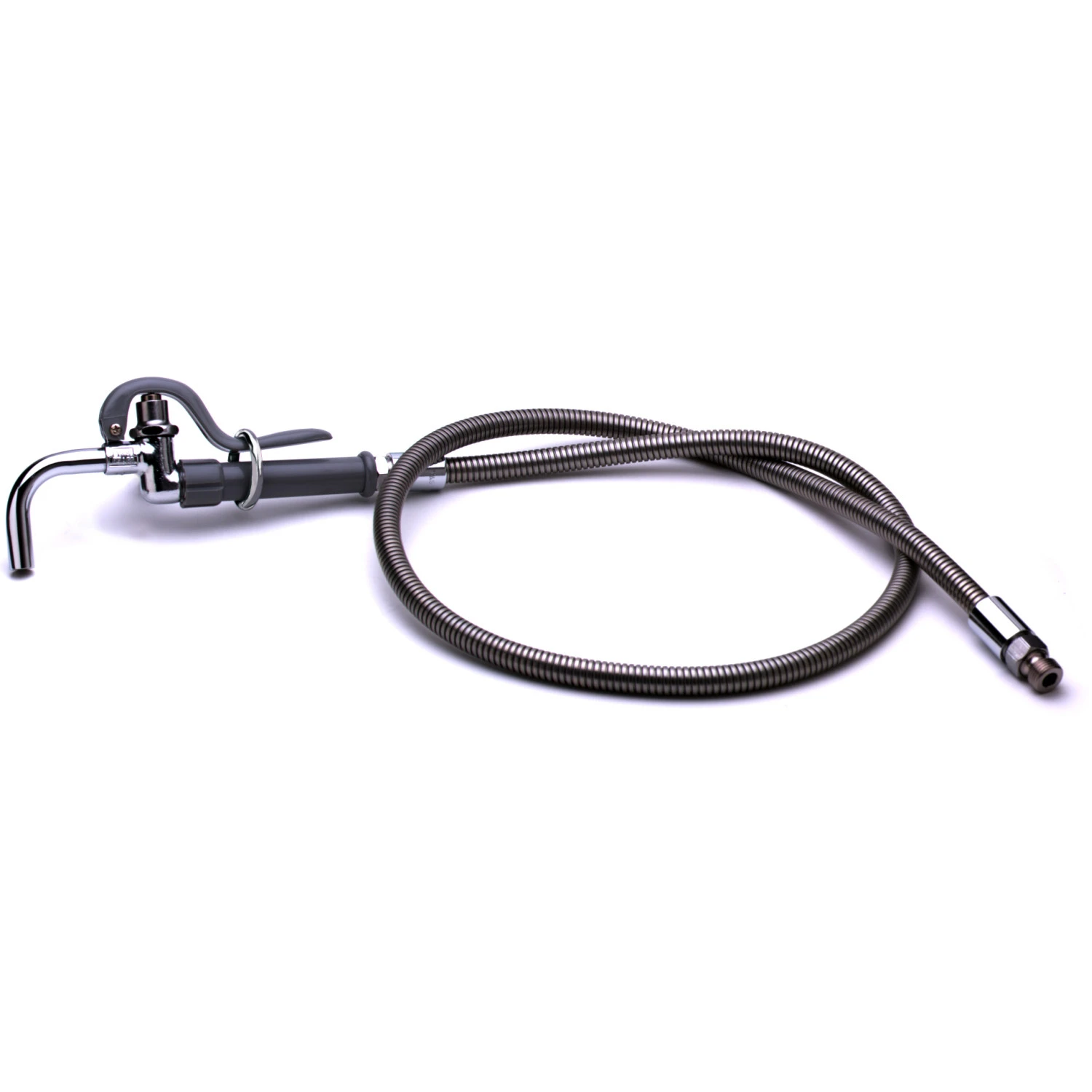 T&S B-0102 Pot And Glass Filler, Plain End Curved Nozzle, 68 Inch Flexible Hose | AV3LUZ