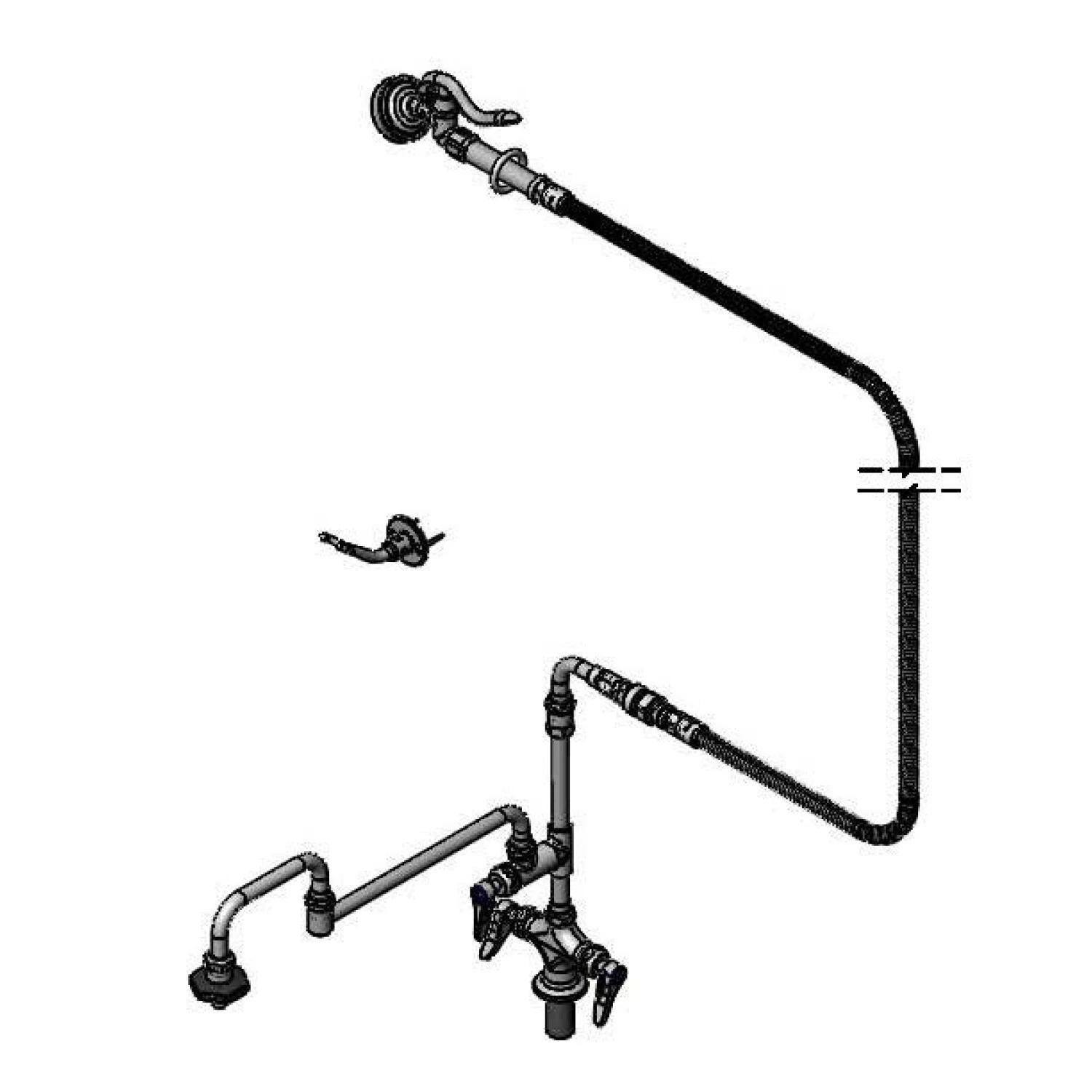 T&S B-0179-01-CR Mixing Faucet, Single Hole Deck Mt., Combination Style | AV3MRF