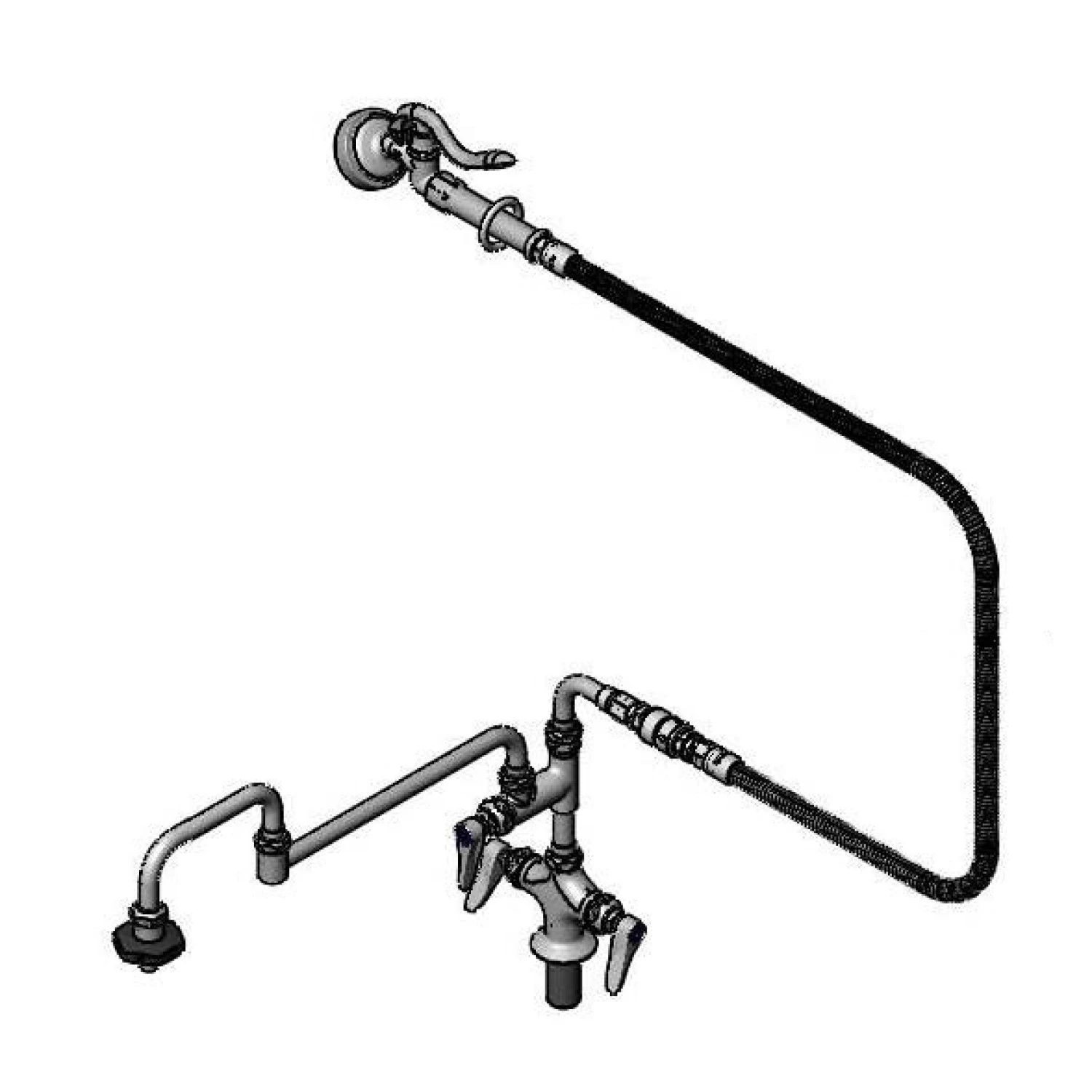 T&S B-0179 Pre-Rinse Faucet, Single Hole Base Faucet, Add-on-Faucet | AV3MRD