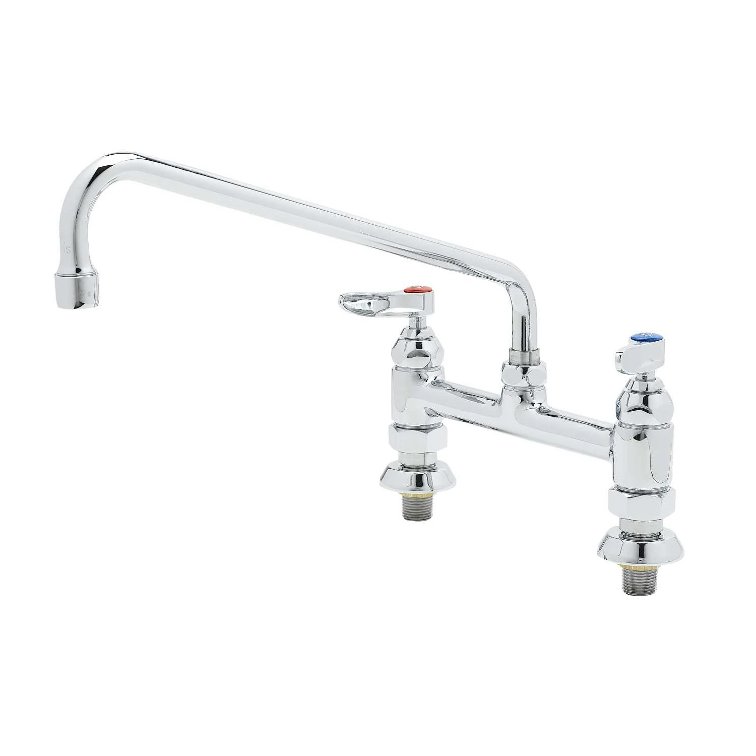 T&S B-0221-EE Double Pantry Faucet, Deck Mt., 8 Inch Centers, 12 Inch Swing Nozzle | AV3MZY