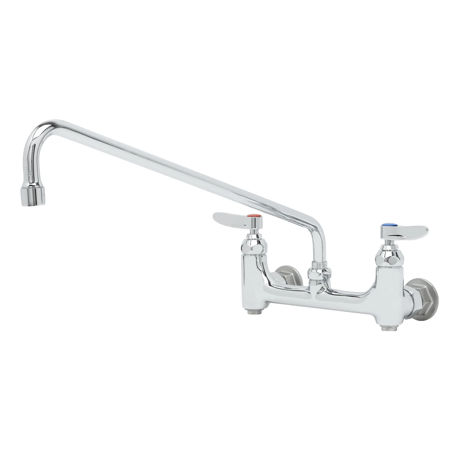 T&S B-0230-BST Double Pantry Faucet, Wall Mt., 8 Inch Centers, 1/2 Inch Built In Stops | AV3NBW