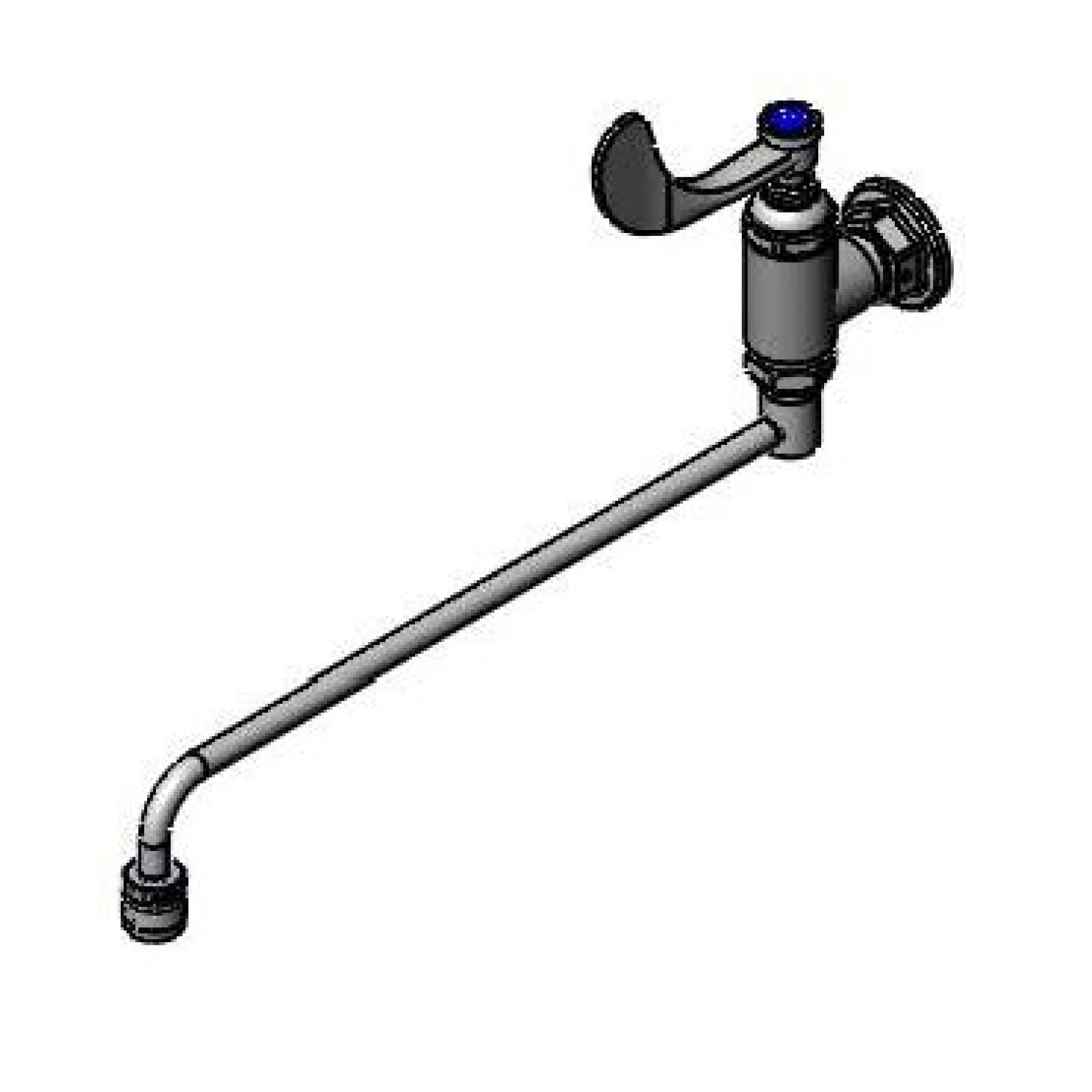 T&S B-0579 Range Faucet, Wall Mt., Aerator, 4 Inch Wrist Handle | AV3NZU